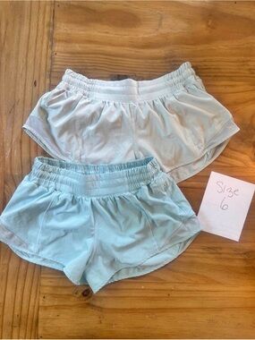 Light Blue & Pale Green Women’s Athletic Shorts - Lululemon